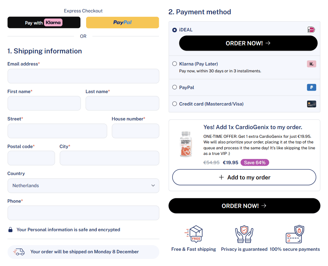CardioGenix -Secure-Checkout